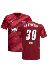 RB Leipzig Benjamin Sesko #30 Jalkapallovaatteet Vieraspaita 2024-25 Lyhythihainen